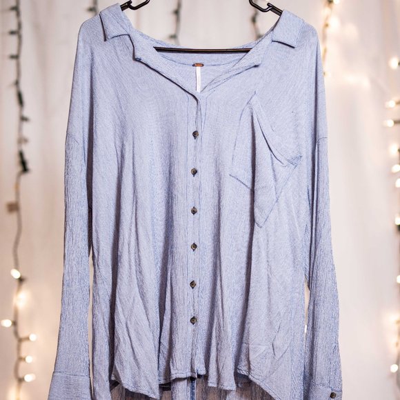 Free People Oversized Button Down - Picture 1 of 6